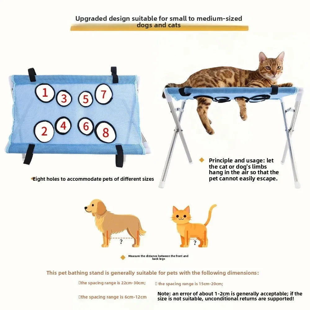 Portable Pet Grooming Hammock Stand